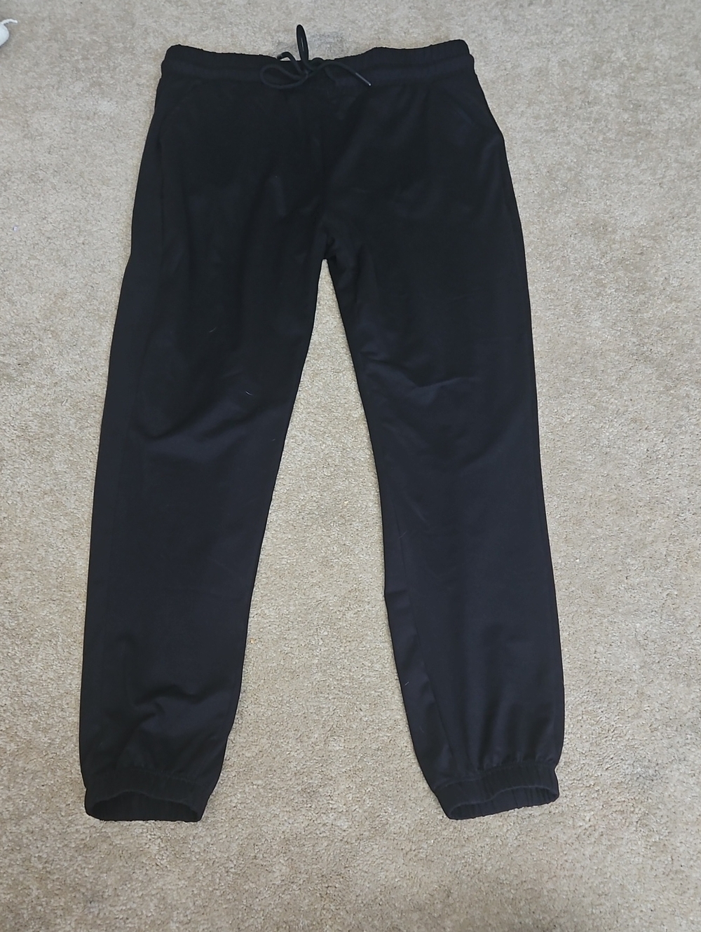 Classic Black Drawstring Jogger Pants